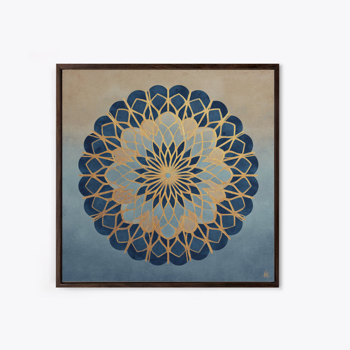 Sacred Geometry Mandala Framed Canvas Print, Wall Art, Living Room Decor, Oil Painting, Metal Wall Art, Digital Wall Art, WAL-1x1-93