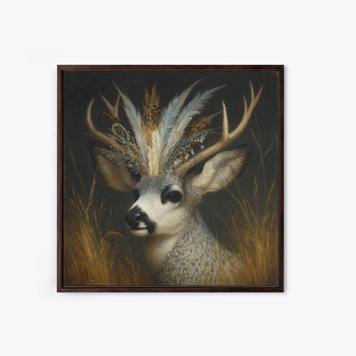 Whimsical Animal Portrait Canvas Print, Wall Art, Fine Art Print, Living Room Decor, Oil Painting, Wall Decor, WAL-1x1-95