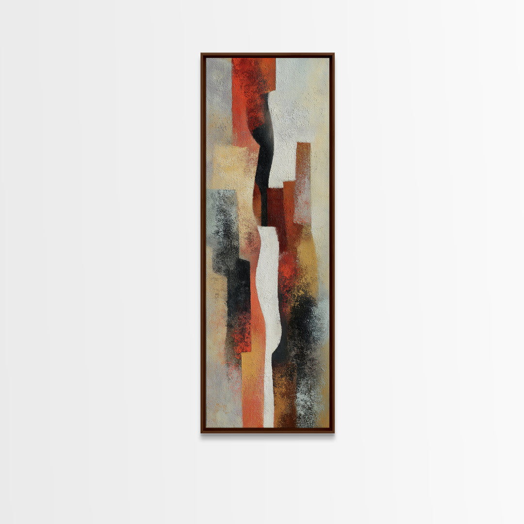 Statement Abstract with Bold Layered Brushwork Canvas Print, Wall Art, Minimalist Decor, Living Room Decor, Fine Art, WAL-1x3-13