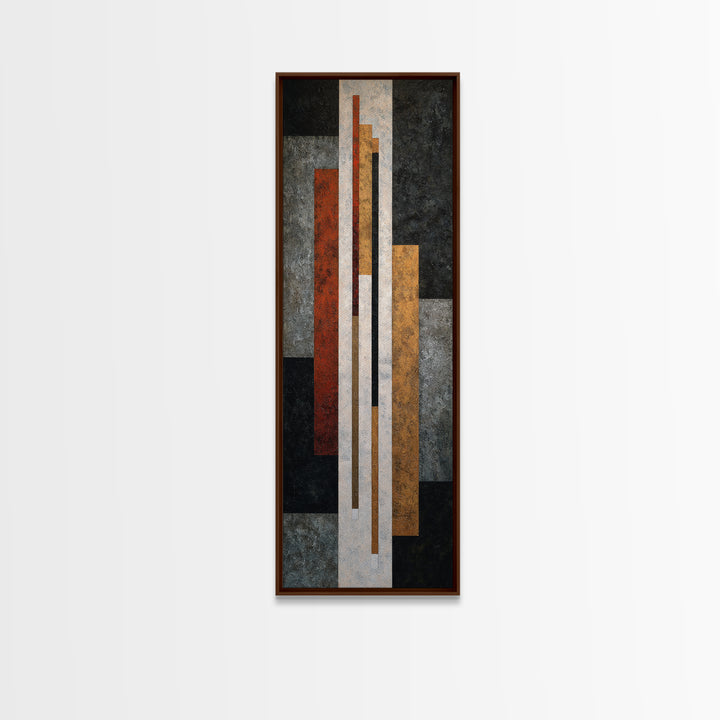 Modern Geometric Composition for Living Spaces Canvas Print, Wall Art, Home Decor, Living Room Decor, Abstract Art, WAL-1x3-16
