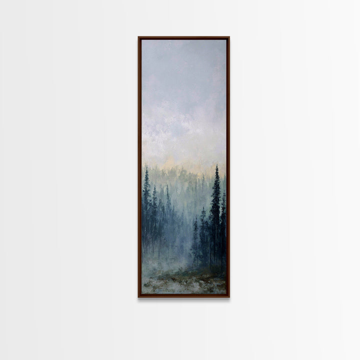 Moody Forest Landscape Canvas Print, Wall Art, Prints Wall Art, Living Room Decor, Oil Painting, Textured Painting, WAL-1x3-22