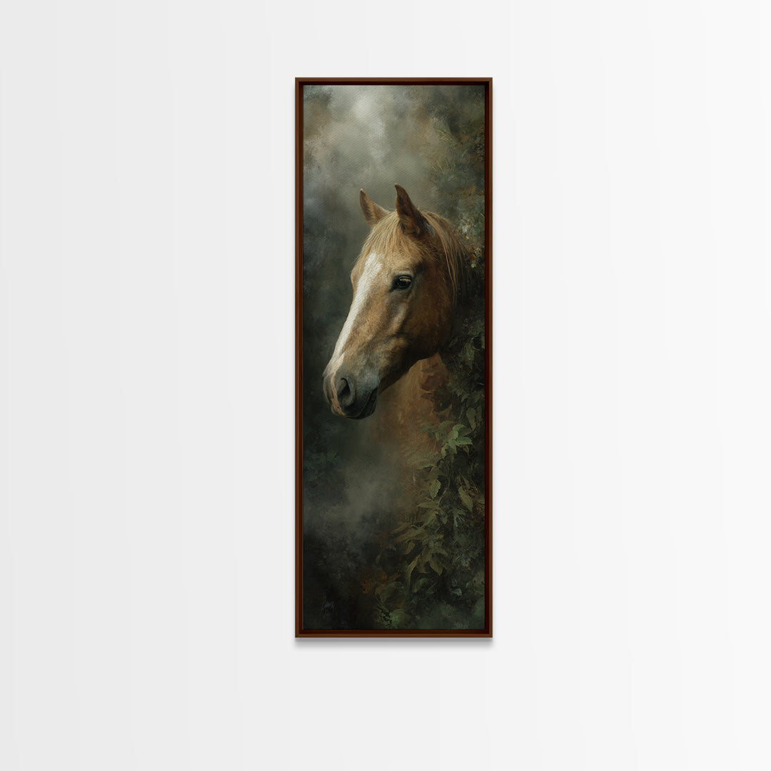 Wild Horse Portrait Canvas Print, Wall Art, Canvas, Living Room Decor, Oil Painting, Canvas Wall Art, Abstract Art, WAL-1x3-25
