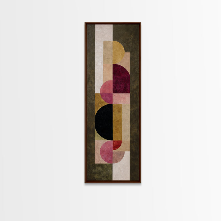 Modern Geometric Composition for Living Spaces Canvas Print, Wall Art, Metal Wall Art, Living Room Decor, Fine Art, WAL-1x3-40