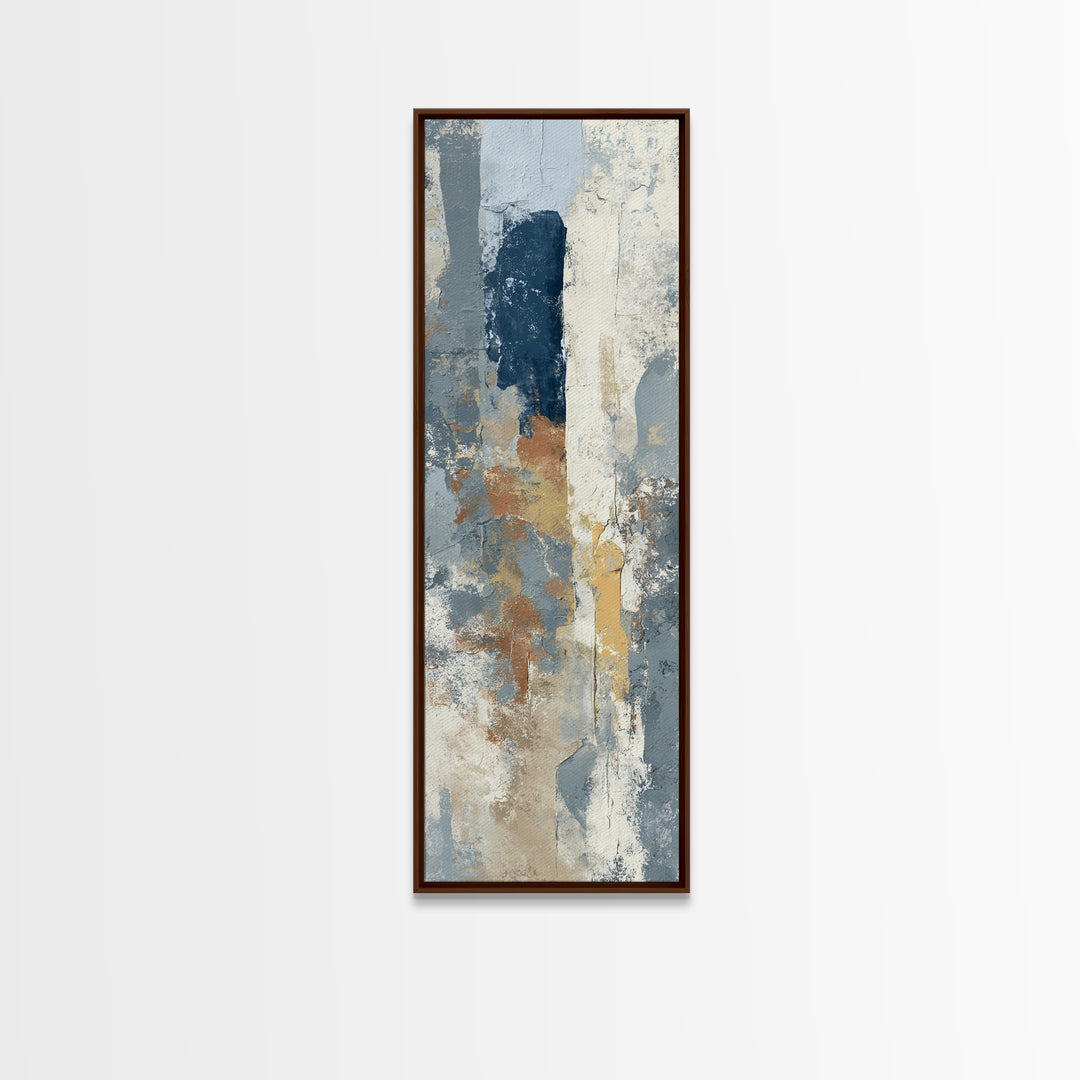 Luxury Neutral Plaster Texture Abstract Canvas Print, Wall Art, Wood Wall Art, Living Room Decor, Fine Art, Textured Painting, WAL-1x3-51