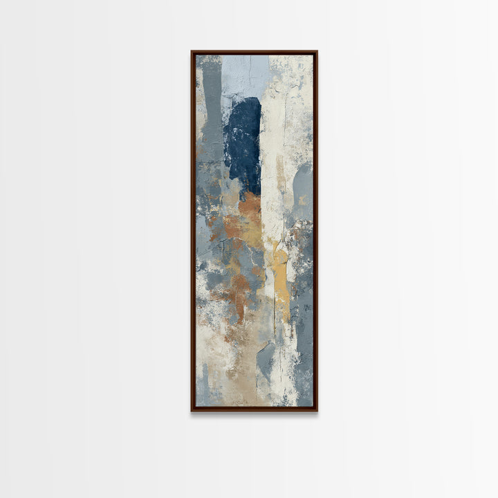 Luxury Neutral Plaster Texture Abstract Canvas Print, Wall Art, Wood Wall Art, Living Room Decor, Fine Art, Textured Painting, WAL-1x3-51