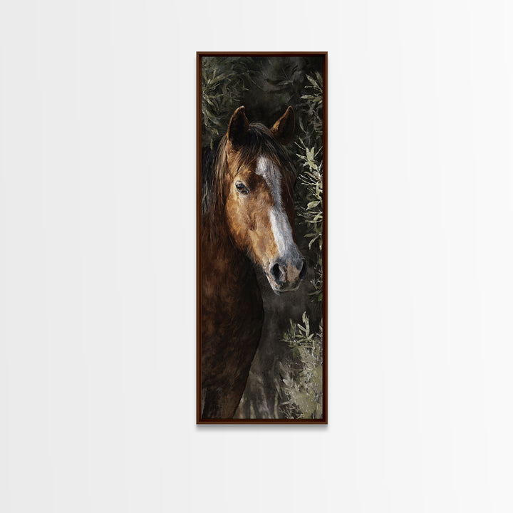 Wild Horse Portrait Canvas Print, Wall Art, Metal Wall Art, Living Room Decor, Fine Art, Digital Print, Wood Wall Art, WAL-1x3-73