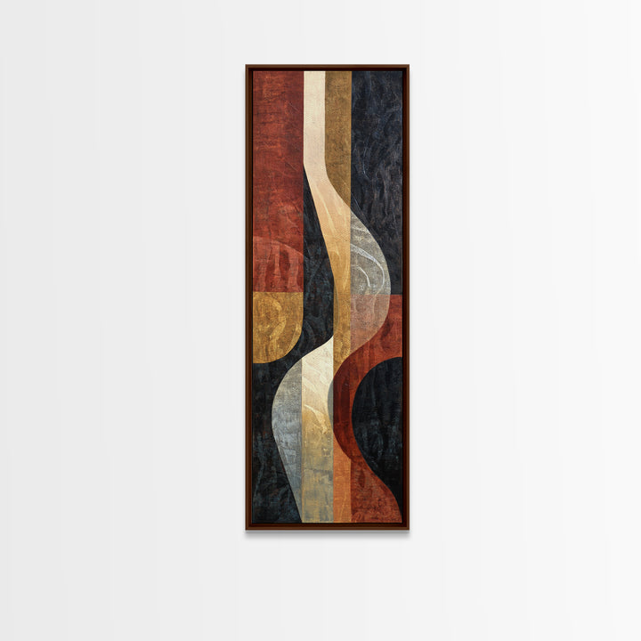 Statement Abstract with Bold Layered Brushwork Canvas Print, Wall Art, Canvas, Living Room Decor, Abstract Art, WAL-1x3-85