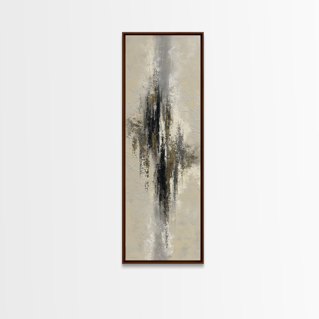 Black and White Architectural Study Framed Canvas Print, Wall Art, Digital Print, Living Room Decor, Fine Art, WAL-1x3-92