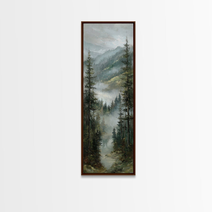 Moody Forest Landscape Canvas Print, Wall Art, Room Decor, Living Room Decor, Fine Art, Printable Wall Art, Wall Hangings, WAL-1x3-94