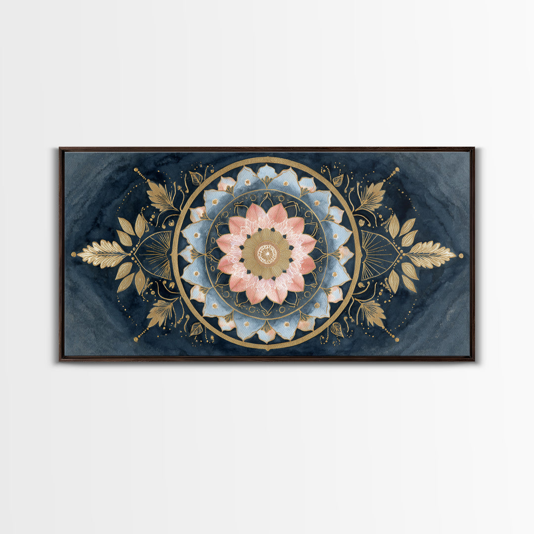 Sacred Geometry Mandala Canvas Print, Wall Art, Art Print, Living Room Decor, Fine Art, Wall Hanging, Home Decor Gift, WAL-2x1-41