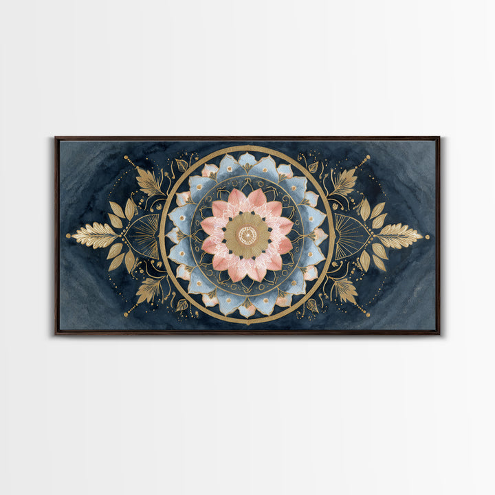 Sacred Geometry Mandala Canvas Print, Wall Art, Art Print, Living Room Decor, Fine Art, Wall Hanging, Home Decor Gift, WAL-2x1-41