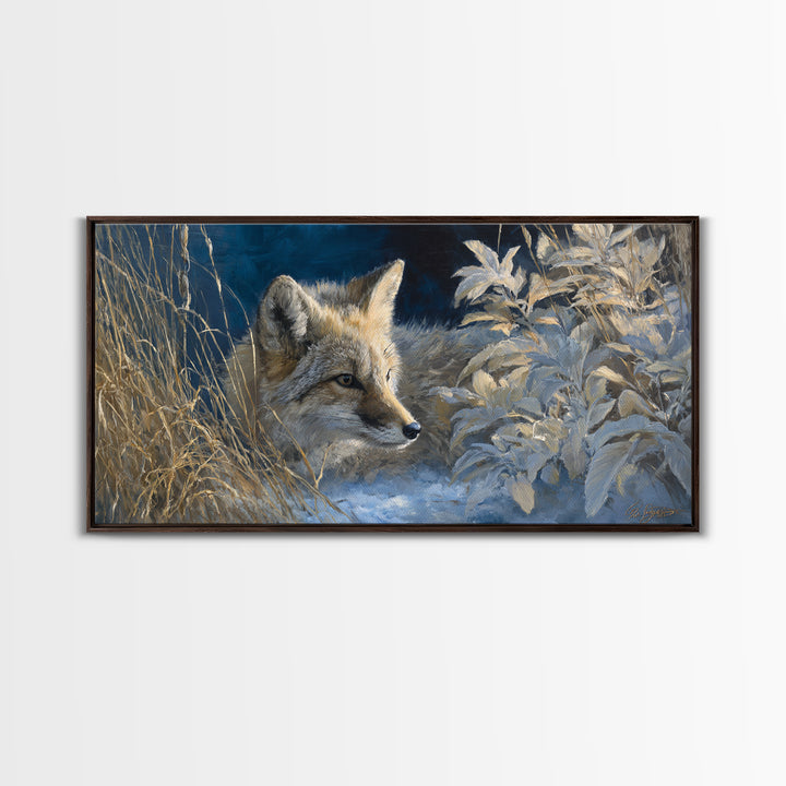 Whimsical Animal Portrait Framed Canvas Print, Wall Art, Gallery Decor, Living Room Decor, Fine Art, Home Decor, WAL-2x1-67