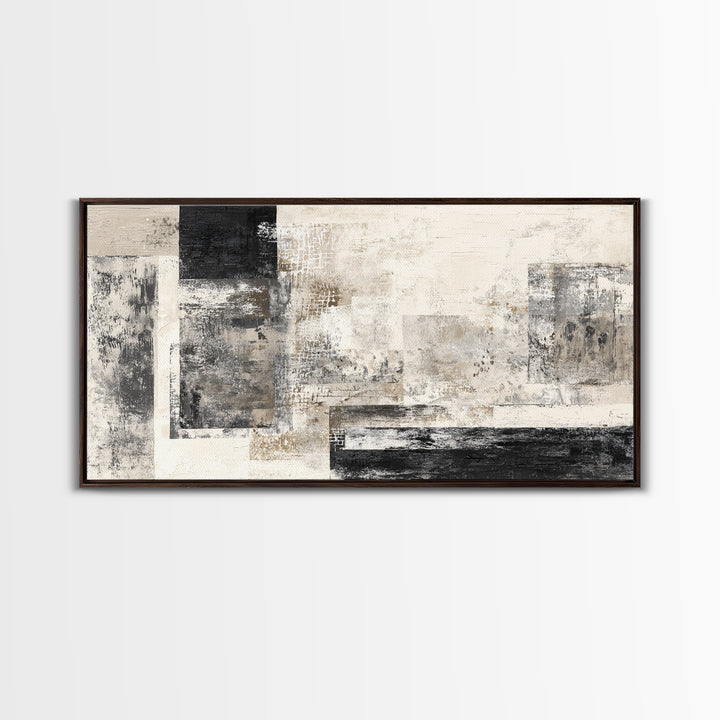 Black and White Architectural Study Canvas Print, Wall Art, Large Wall Art, Living Room Decor, Fine Art, Abstract Wall Art, WAL-2x1-76