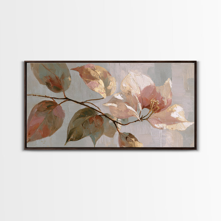 Large Botanical Print Canvas Print, Wall Art, Printable Wall Art, Living Room Decor, Oil Painting, Original Art, WAL-2x1-94