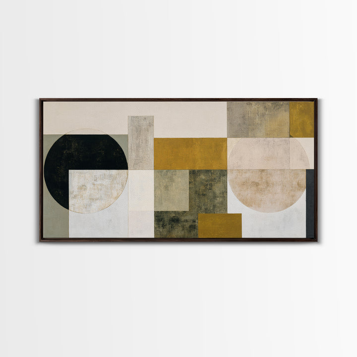 Modern Geometric Composition for Living Spaces Framed Canvas Print, Wall Art, Framed Wall Art, Living Room Decor, Fine Art, WAL-2x1-96