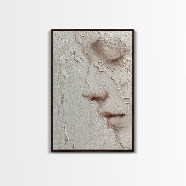Minimal Line Portrait Framed Canvas Print, Wall Art, Art Print, Living Room Decor, Fine Art, Wall Hanging, Home Decor Gift, WAL-2x3-38