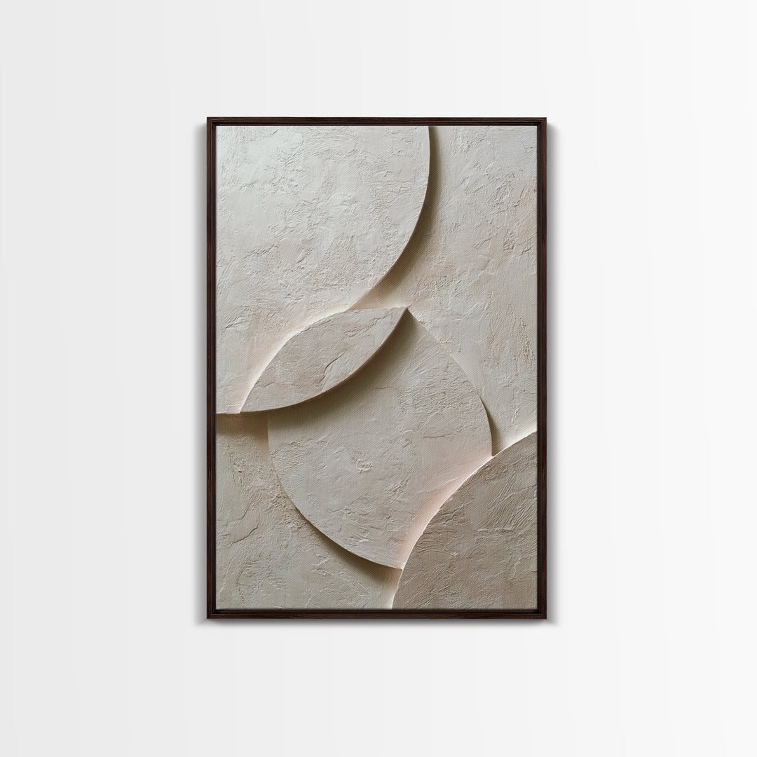 Luxury Neutral Plaster Texture Abstract Canvas Print, Wall Art, Art Deco, Living Room Decor, Fine Art, Abstract Wall Art, WAL-2x3-71