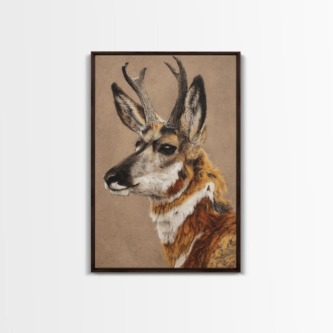Whimsical Animal Portrait Canvas Print, Wall Art, Digital Wall Art, Living Room Decor, Fine Art, Wood Wall Art, WAL-2x3-79