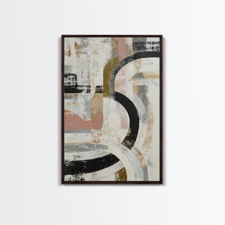 Statement Abstract with Bold Layered Brushwork Canvas Print, Wall Art, Framed Wall Art, Living Room Decor, Fine Art, WAL-2x3-81