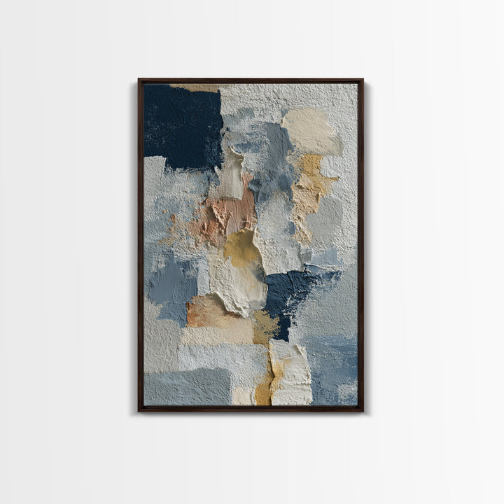 Luxury Neutral Plaster Texture Abstract Canvas Print, Wall Art, Living Room Decor, Abstract Art, Minimalist Decor, WAL-2x3-95
