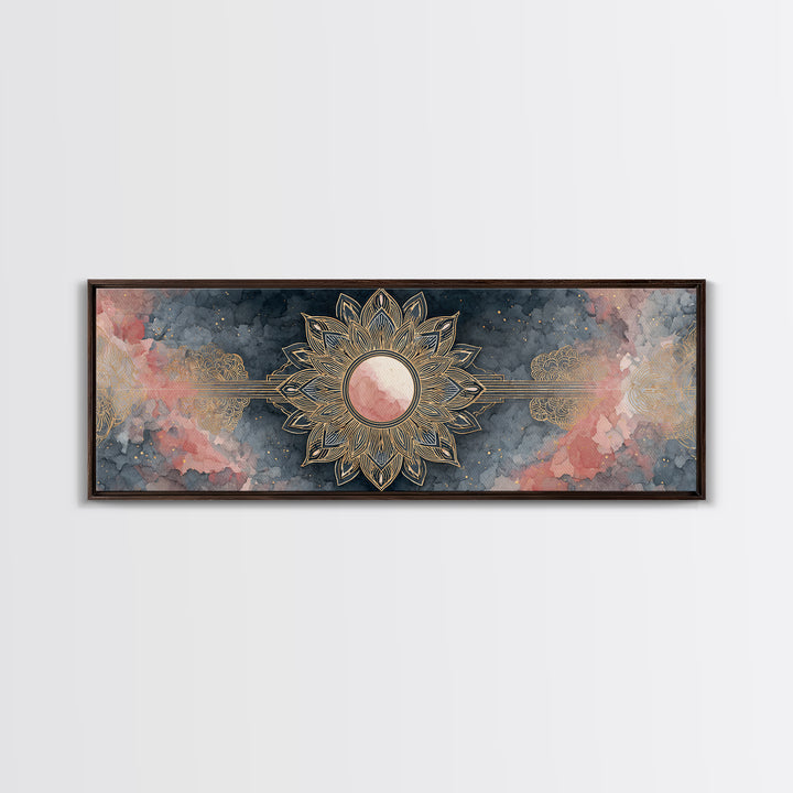 Sacred Geometry Mandala Canvas Print, Wall Art, Art Deco, Living Room Decor, Fine Art, Abstract Wall Art, Gallery Decor, WAL-3x1-13