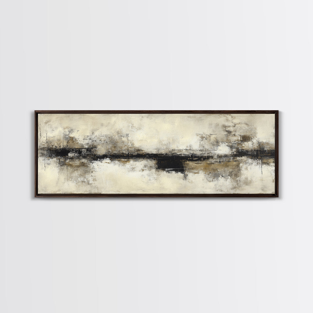 Black and White Architectural Study Canvas Print, Wall Art, Textured Painting, Living Room Decor, Fine Art, Wall Hangings, WAL-3x1-48