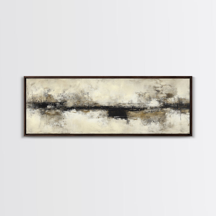 Black and White Architectural Study Canvas Print, Wall Art, Textured Painting, Living Room Decor, Fine Art, Wall Hangings, WAL-3x1-48