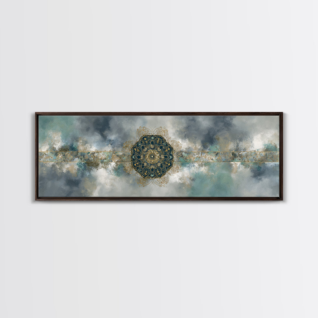 Sacred Geometry Mandala Canvas Print, Wall Art, Living Room Decor, Oil Painting, Minimalist Decor, Contemporary Art, WAL-3x1-61