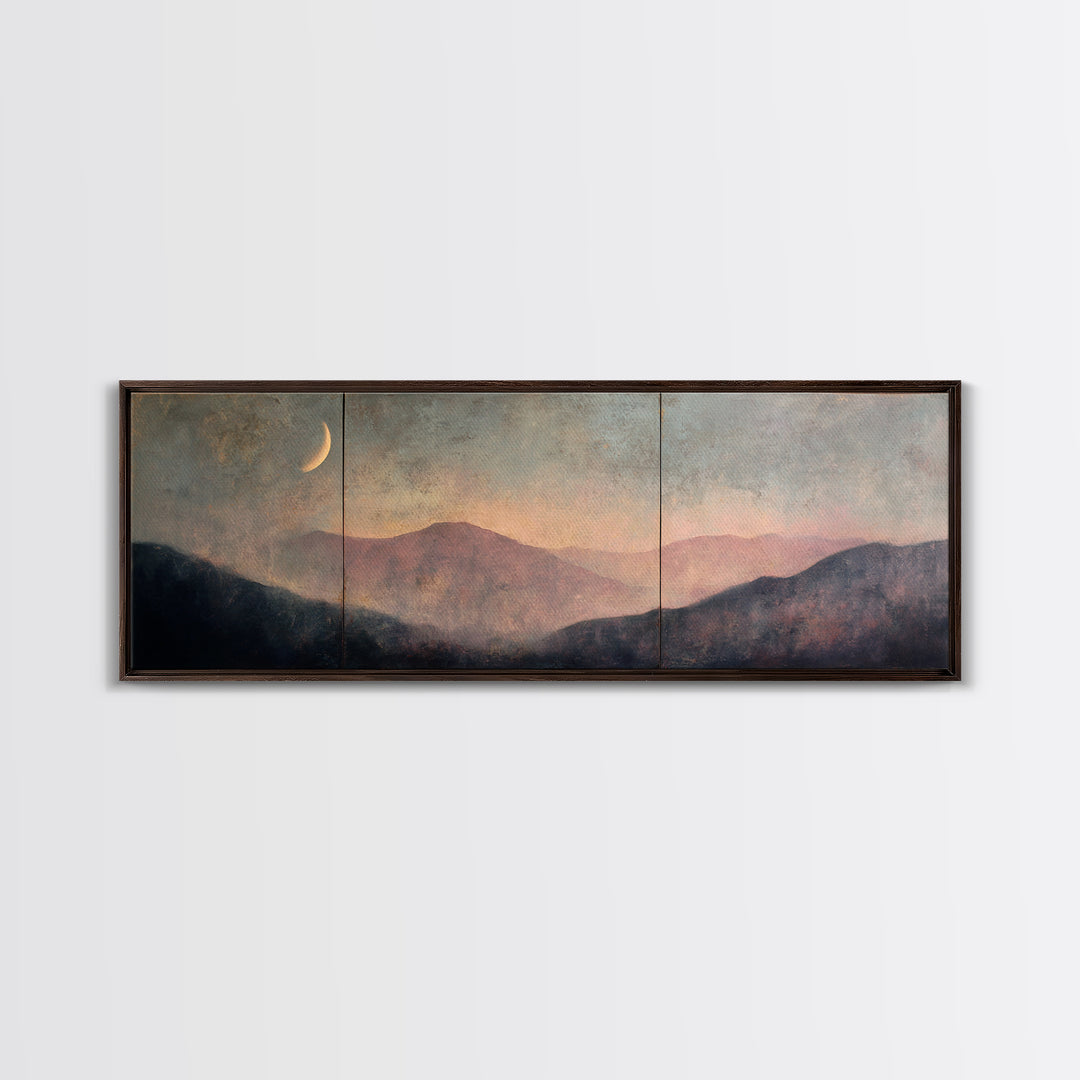 Statement Abstract with Bold Layered Brushwork Canvas Print, Wall Art, Abstract Wall Art, Living Room Decor, Abstract Art, WAL-3x1-65