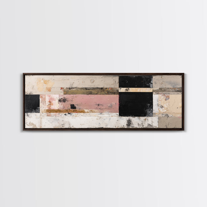 Modern Geometric Composition for Living Spaces Framed Canvas Print, Wall Art, Home Decor, Living Room Decor, Abstract Art, WAL-3x1-68