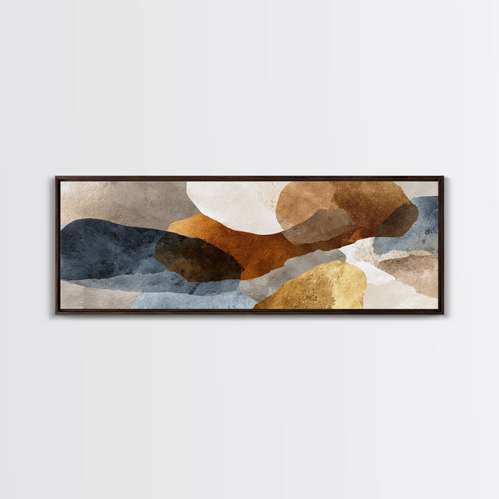 Luxury Neutral Plaster Texture Abstract Framed Canvas Print, Wall Art, Statement Artwork, Living Room Decor, Abstract Art, WAL-3x1-7