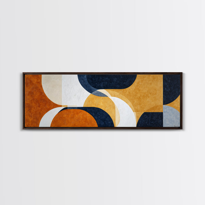 Mid Century Color Block Composition Canvas Print, Wall Art, Art, Living Room Decor, Fine Art, Wall Clock, Large Wall Art, WAL-3x1-76