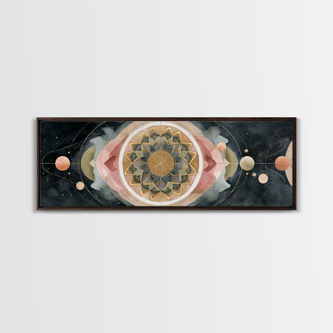 Sacred Geometry Mandala Canvas Print, Wall Art, Living Room Decor, Oil Painting, Minimalist Decor, Contemporary Art, WAL-3x1-85