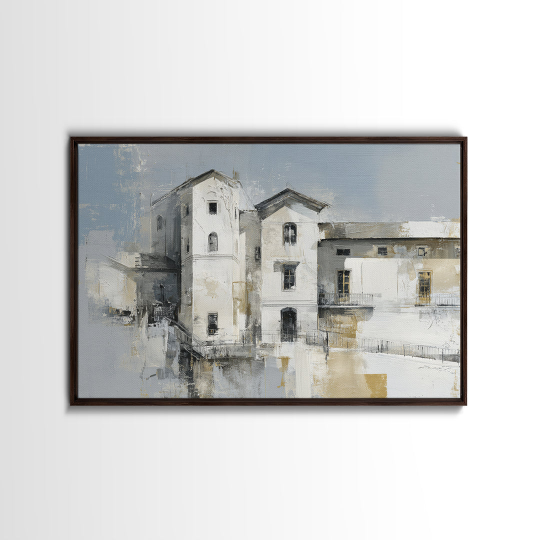 Black and White Architectural Study Canvas Print, Wall Art, Canvas Wall Art, Living Room Decor, Fine Art, Statement Artwork, WAL-3x2-12