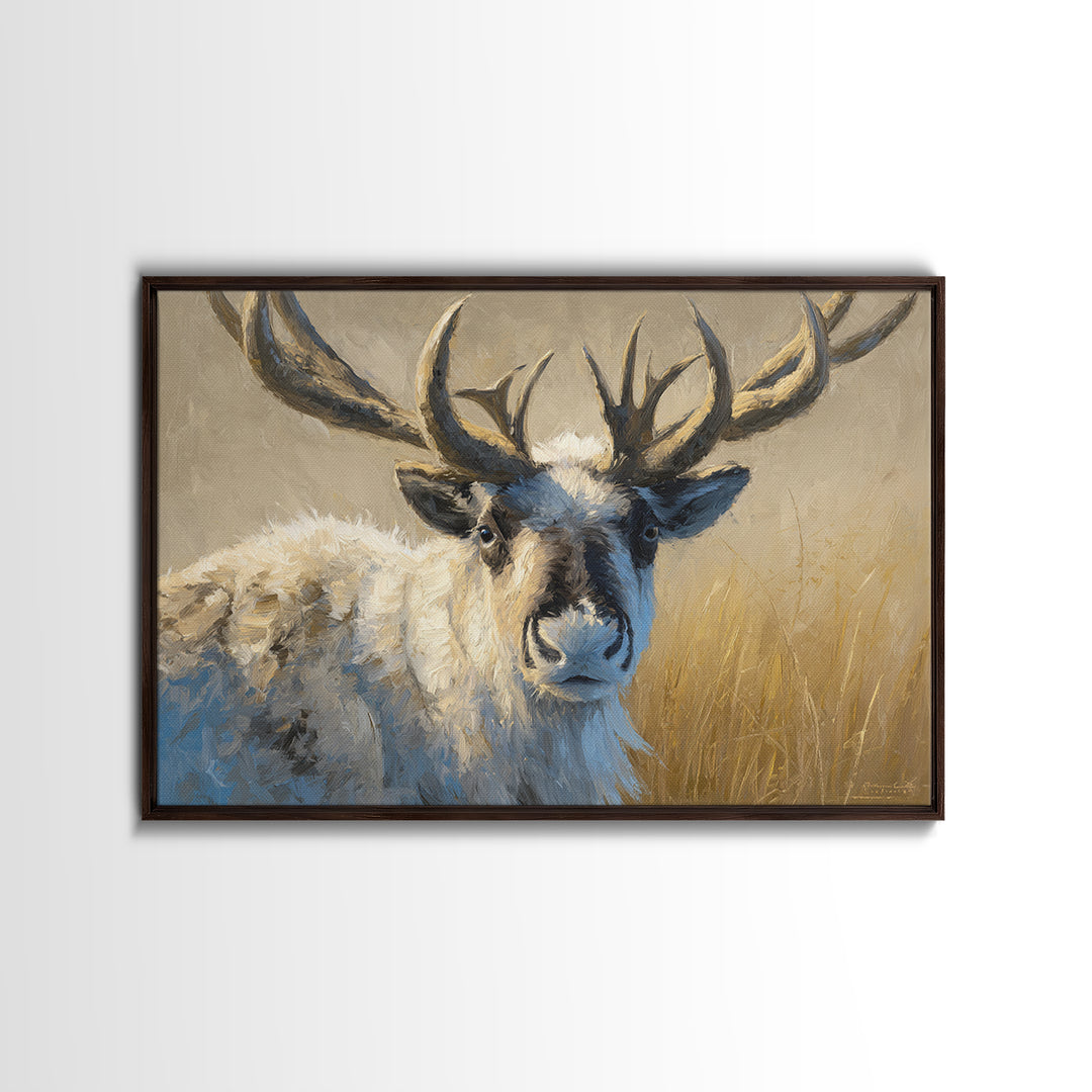 Whimsical Animal Portrait Framed Canvas Print, Wall Art, Gallery Decor, Living Room Decor, Fine Art, Home Decor, WAL-3x2-27