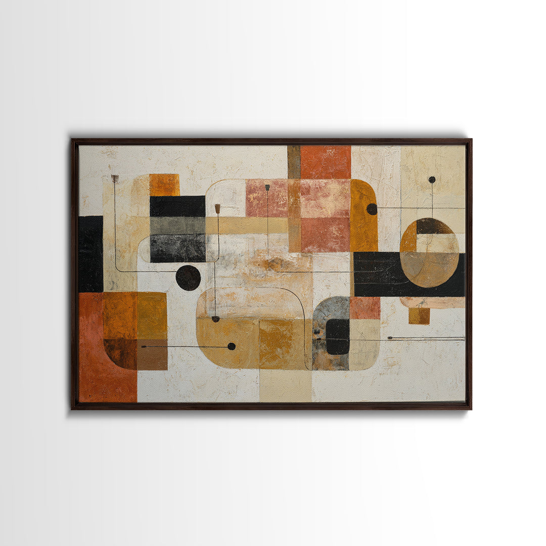 Statement Abstract with Bold Layered Brushwork Canvas Print, Wall Art, Modern Decor, Living Room Decor, Abstract Art, WAL-3x2-29