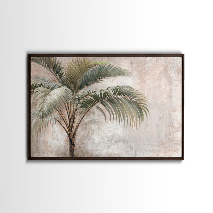 Tropical Palm Leaf Painting Canvas Print, Wall Art, Abstract Wall Art, Living Room Decor, Fine Art, Contemporary Art, WAL-3x2-44
