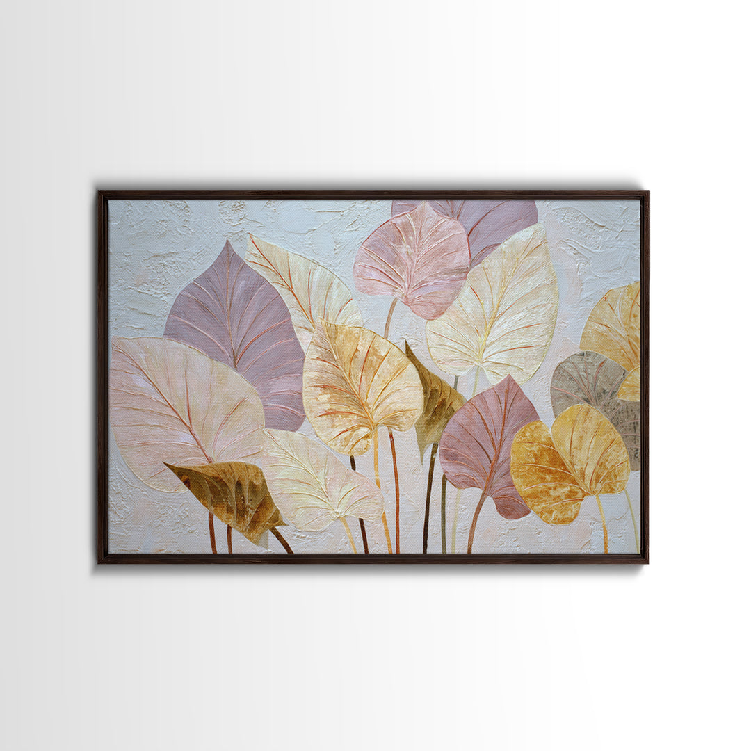 Large Botanical Print Framed Canvas Print, Wall Art, Large Wall Art, Living Room Decor, Fine Art, Abstract Wall Art, WAL-3x2-6