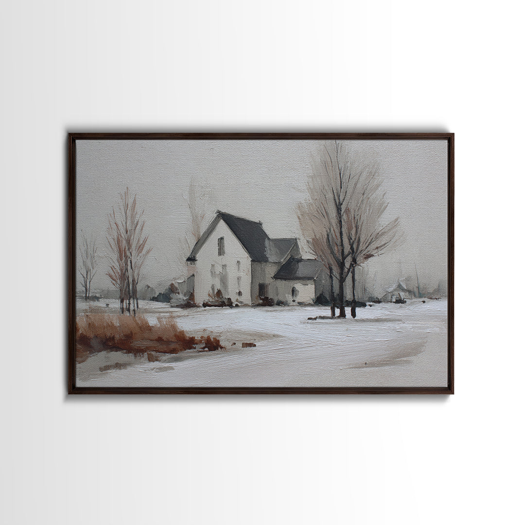 Black and White Architectural Study Framed Canvas Print, Wall Art, Textured Painting, Living Room Decor, Fine Art, WAL-3x2-60