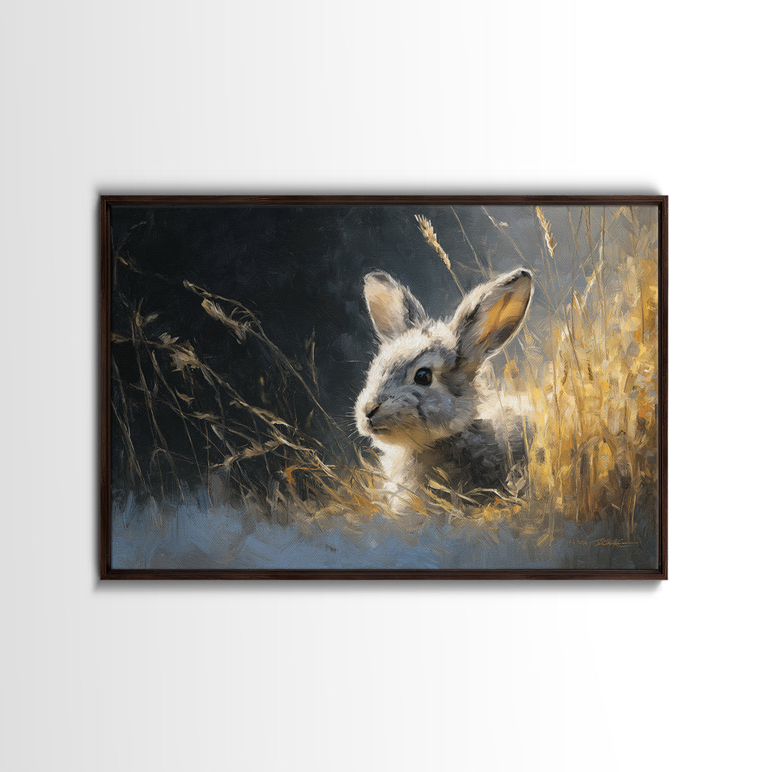 Whimsical Animal Portrait Framed Canvas Print, Wall Art, Wall Art Prints, Living Room Decor, Fine Art, Abstract Art, WAL-3x2-99