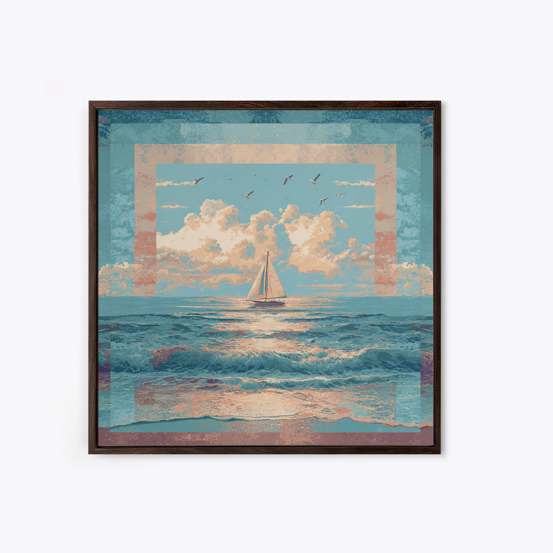 Honeymoon Coastal Sunset Canvas Print, Wedding Art, Wedding Table Number, Living Room Decor, Fine Art, Romance, Gallery Decor, WED-1x1-17