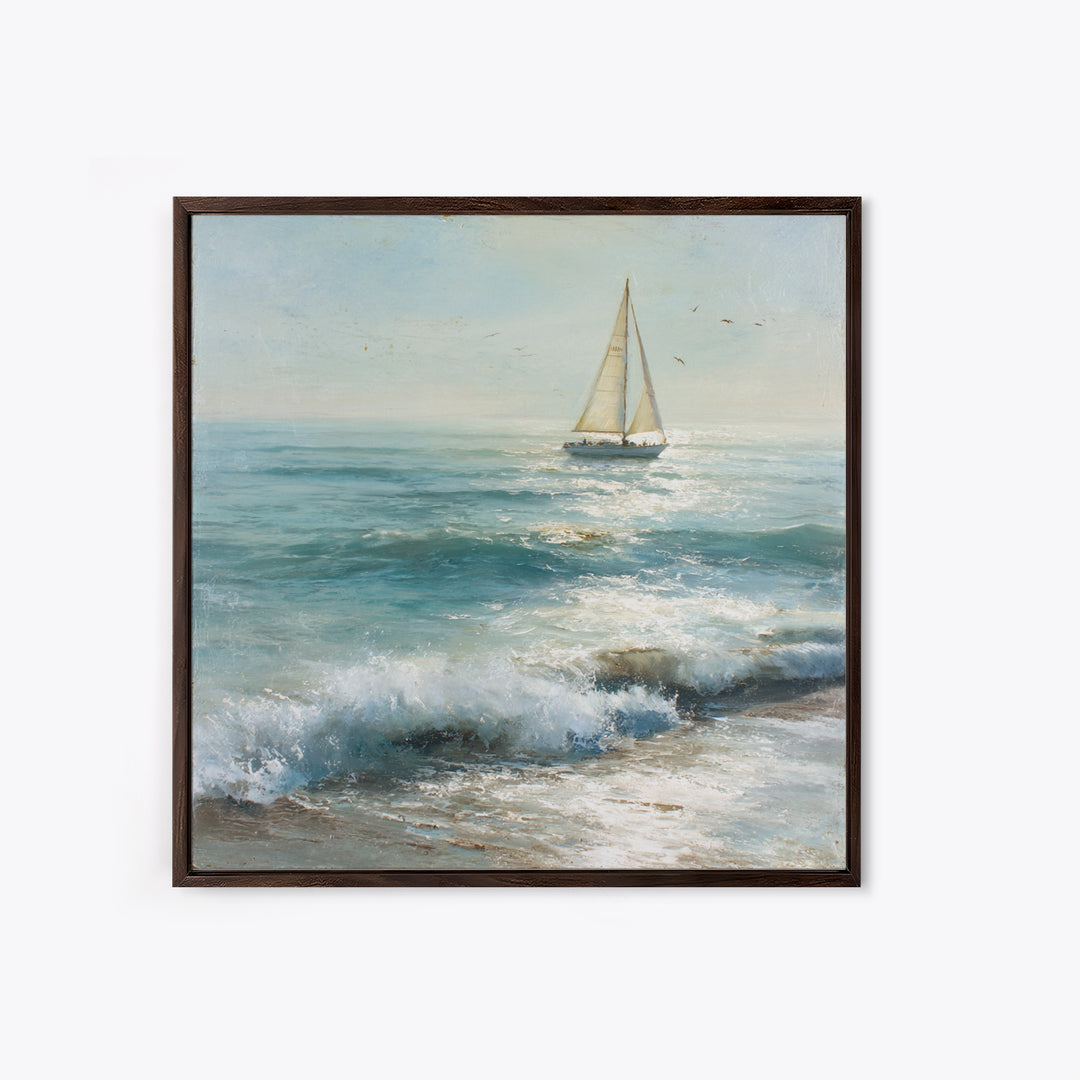 Honeymoon Coastal Sunset Framed Canvas Print, Wedding Art, Custom Wedding, Living Room Decor, Fine Art, Romance, Boho Decor, WED-1x1-65
