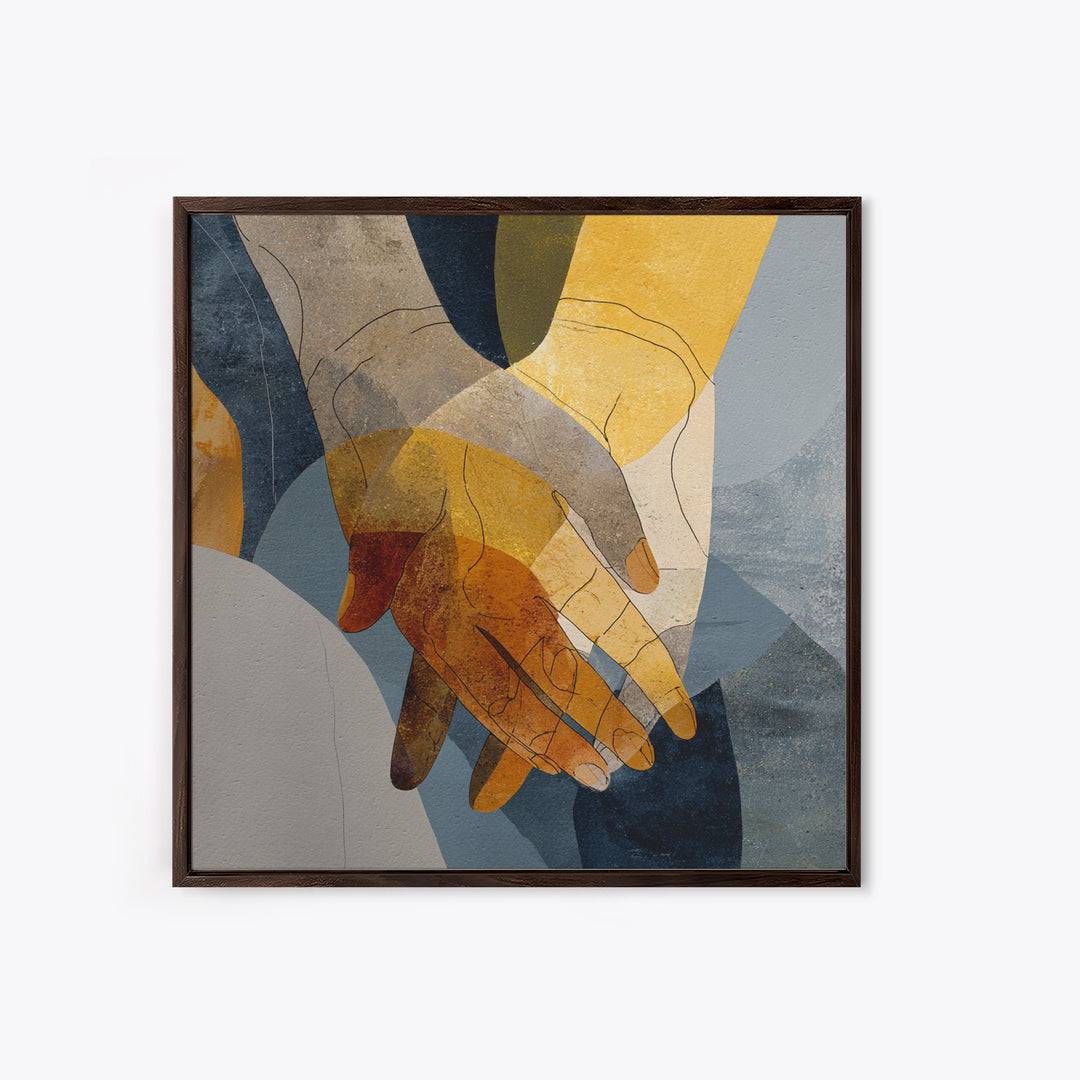 Hands Nearly Touching Framed Canvas Print, Wedding Art, Luxury Decor, Living Room Decor, Fine Art, Romance, Wedding Sign, WED-1x1-88