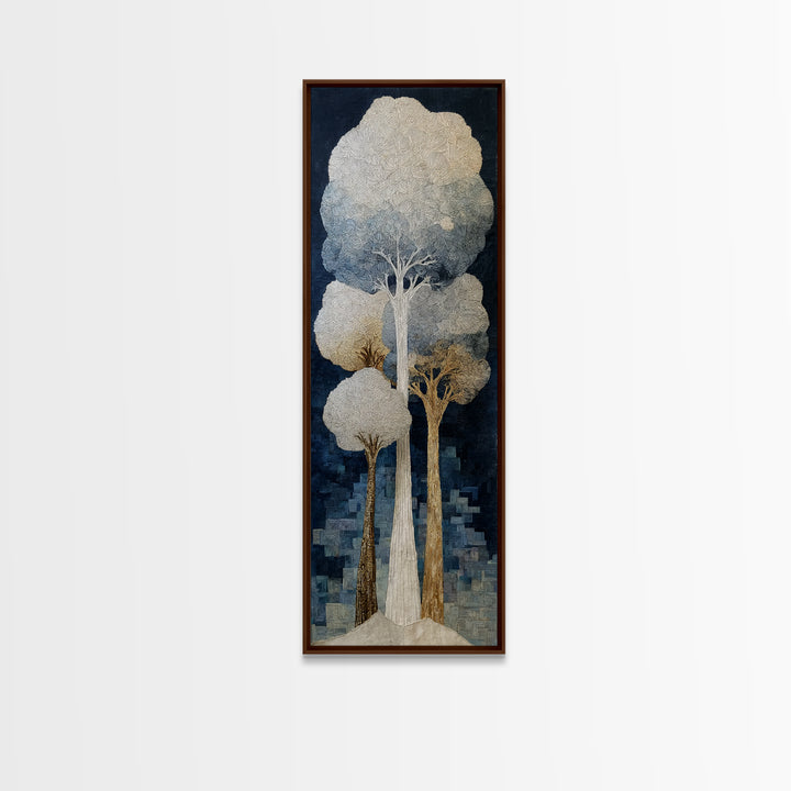 Two Intertwined Trees as Symbolic Artwork Canvas Print, Wedding Art, Framed Art, Living Room Decor, Fine Art, Romance, WED-1x3-11