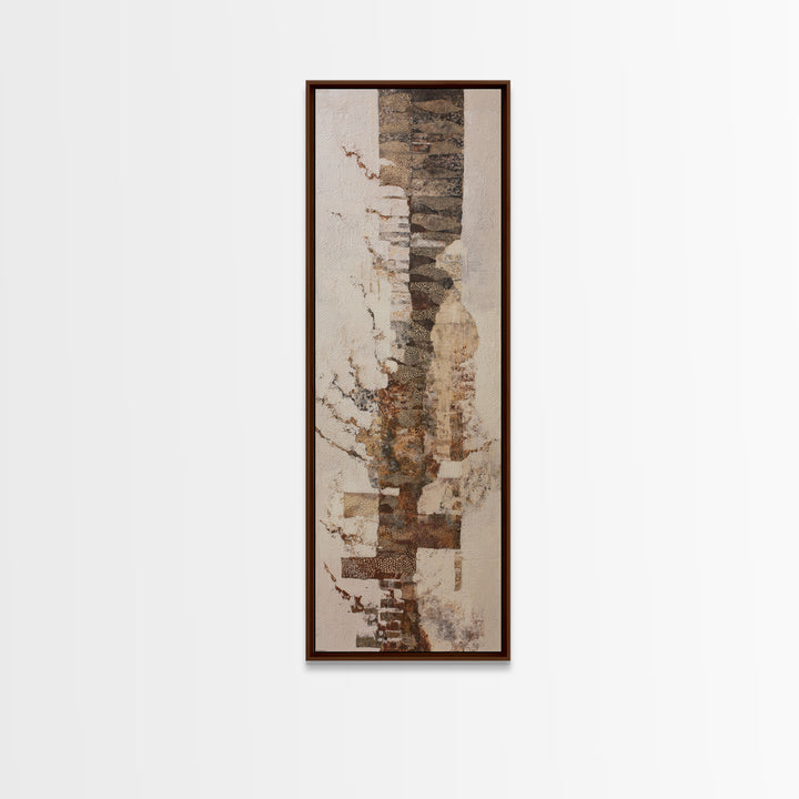 Lace Pattern Ivory Abstraction Framed Canvas Print, Wedding Art, Luxury Decor, Living Room Decor, Abstract Art, Romance, WED-1x3-31