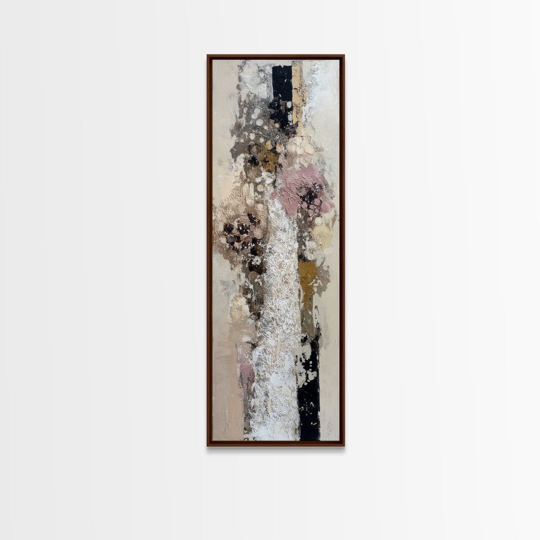 Bridal Veil Texture Abstract Canvas Print, Wedding Art, Living Room Decor, Abstract Art, Romance, Printable Art, WED-1x3-43