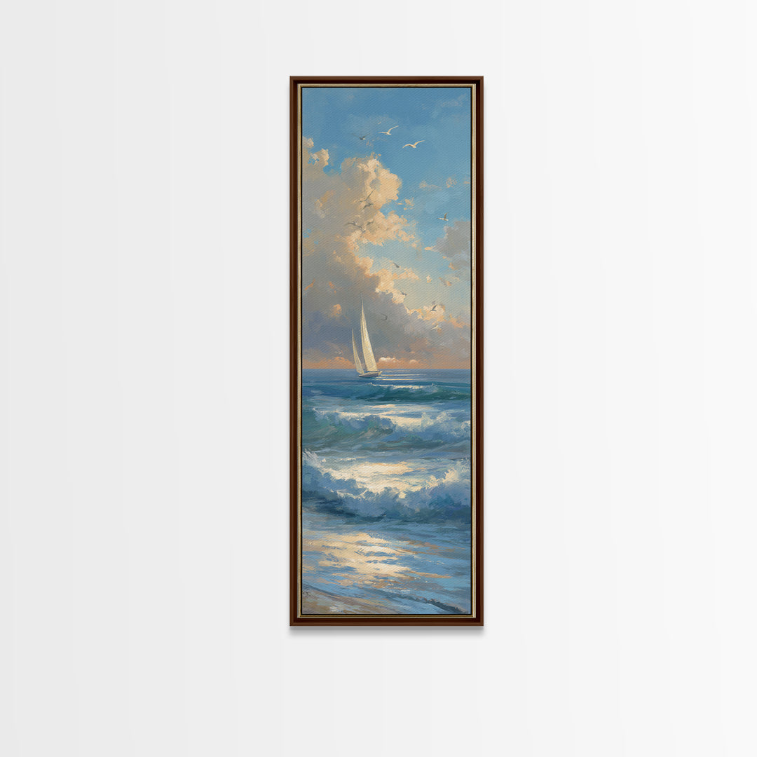 Honeymoon Coastal Sunset Canvas Print, Wedding Art, Unique Wedding Gift, Living Room Decor, Fine Art, Romance, Wall Decor, WED-1x3-5