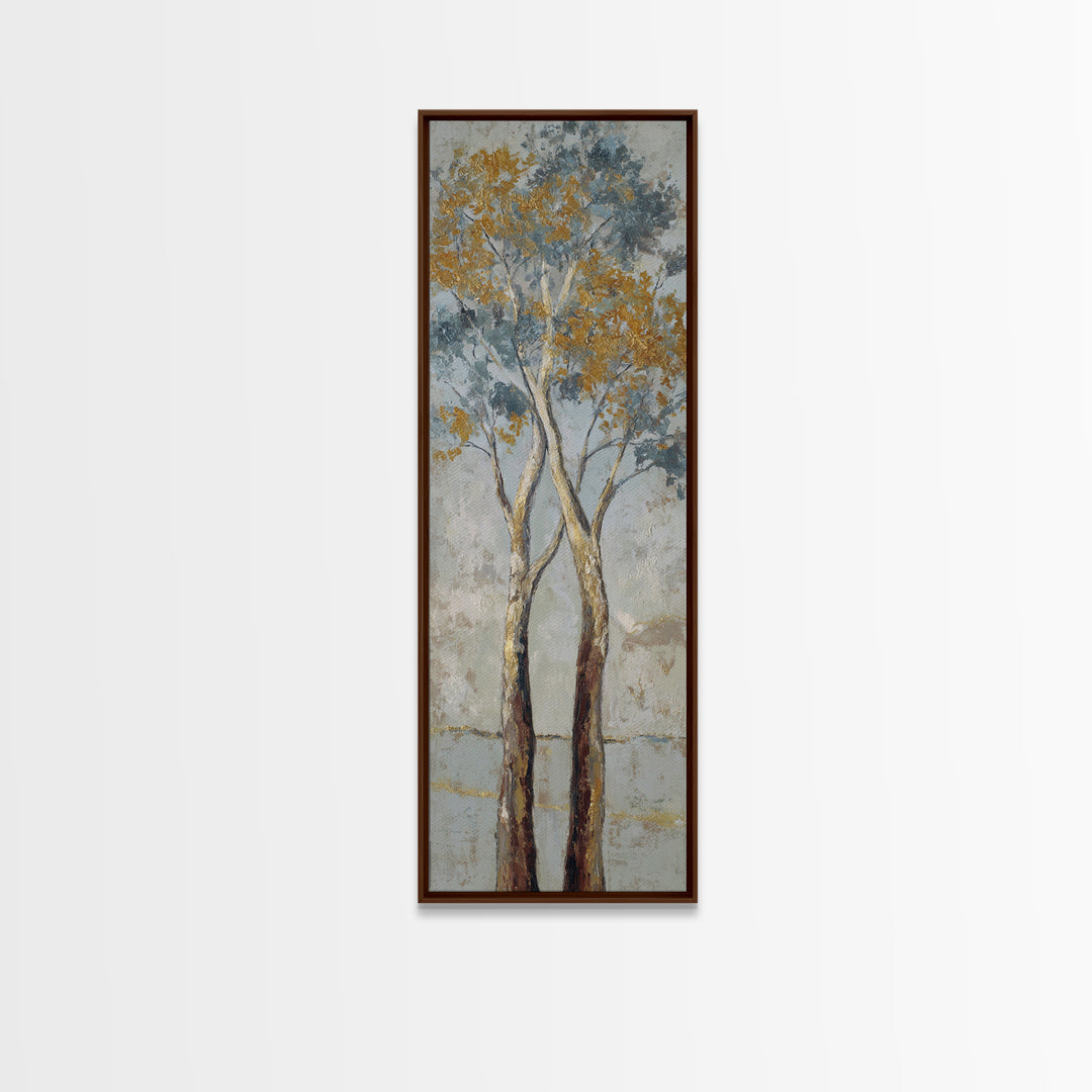 Two Intertwined Trees as Symbolic Artwork Canvas Print, Wedding Art, Wedding, Living Room Decor, Romance, Wedding Guestbook, WED-1x3-59