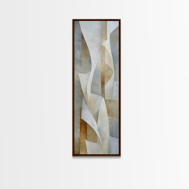 Bridal Veil Texture Abstract Canvas Print, Wedding Art, Framed Art, Living Room Decor, Abstract Art, Romance, Bride and Groom, WED-1x3-67