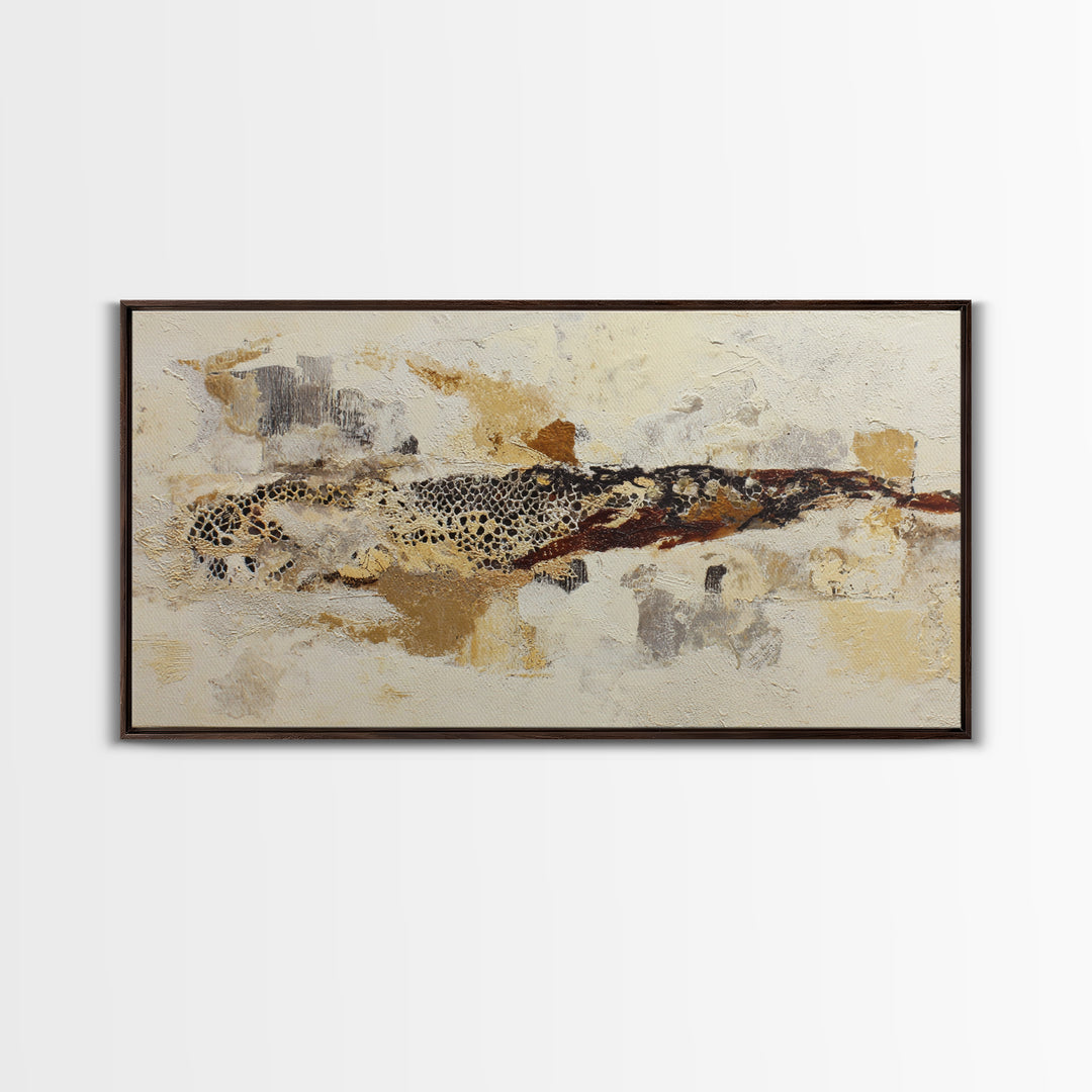 Lace Pattern Ivory Abstraction Framed Canvas Print, Wedding Art, Room Decor, Living Room Decor, Abstract Art, Romance, WED-2x1-15
